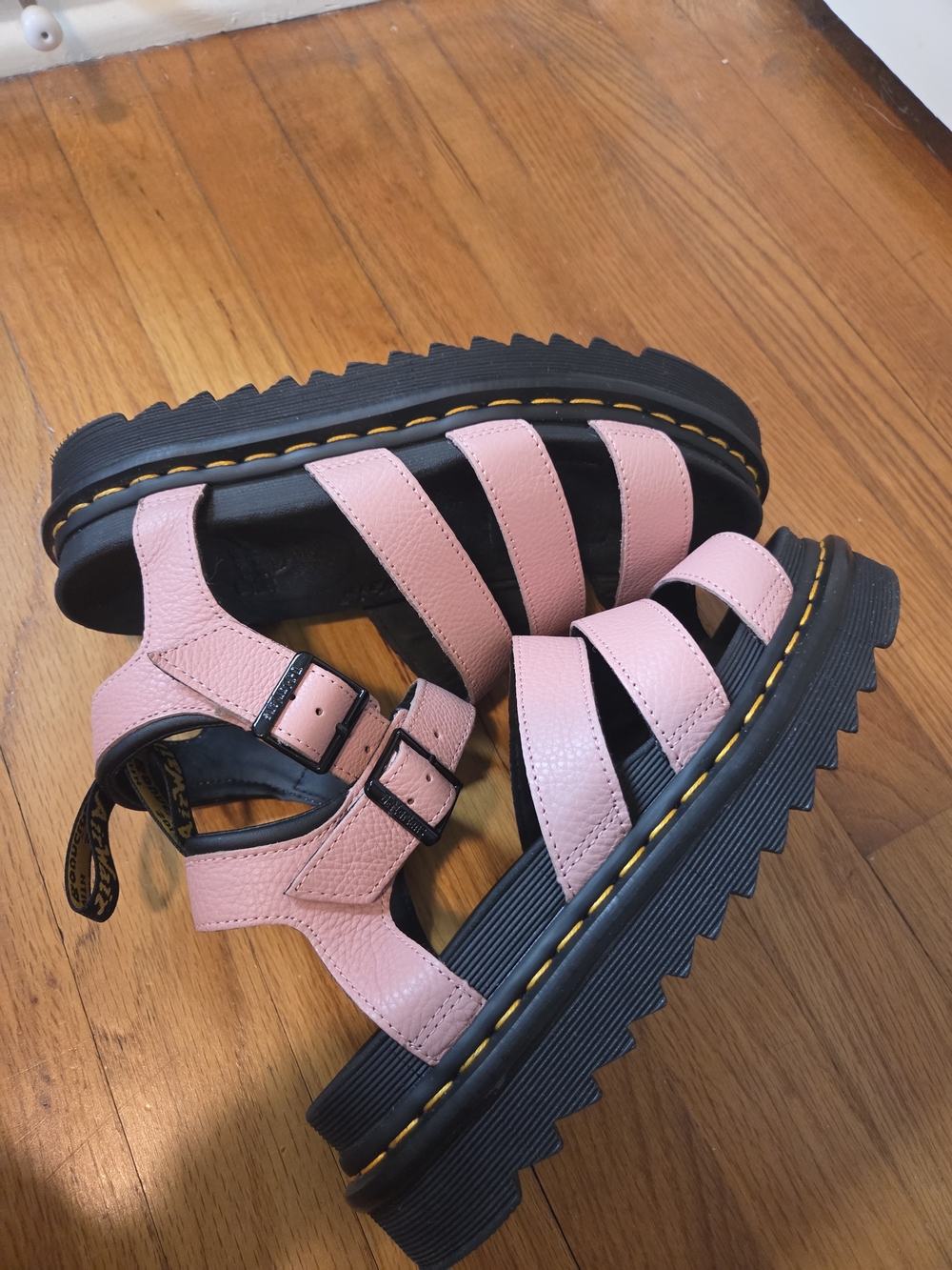 Dr. Martens Blaire Pink Leather Platform Sandals Women / Ladies Size 9 - Picture 10 of 14